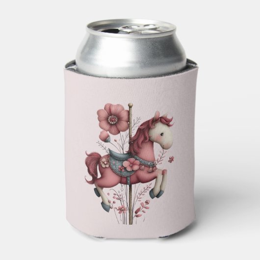 幻想的なメリーゴーラウンドの馬の画像 缶クーラー (缶正面)