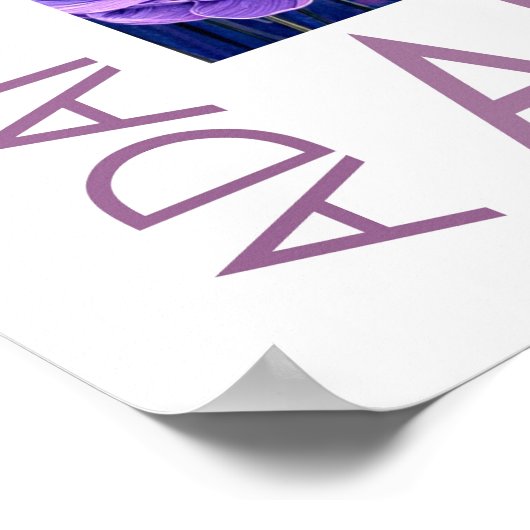 幻想的なラベンダー＆ピンクのアネモネの花園 ポスター (角)