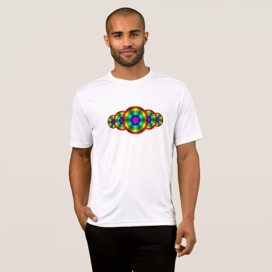 幻想的なレインボーメンズライトシャツ Tシャツ (正面フル)