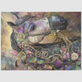 幻想的なロイヤルマーネの馬の肖像画 薄葉紙 (正面)