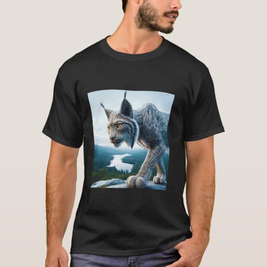幻想的なワイヤードリンクスの森 Tシャツ (正面)