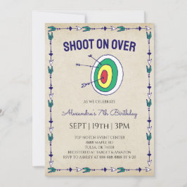 幻想的なヴィンテージ射撃バースデーパーティー 招待状