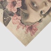 幻想的なヴィンテージ フラワー フェアリー デコパージュ 薄葉紙 (詳細)