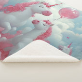 幻想的な一角獣の夢の風景 シェルパブランケット (3/4)