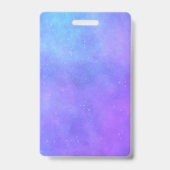 幻想的な三日月と顔の装飾 紫 バッジ (裏面)