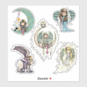 幻想的な世界ステッカー天使妖精かわいい! シール (シート)