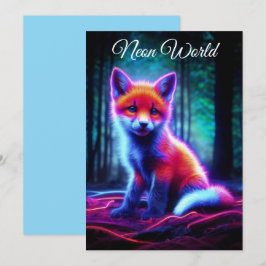 幻想的な光輝狐　生体輝光オーラを纏う 招待状