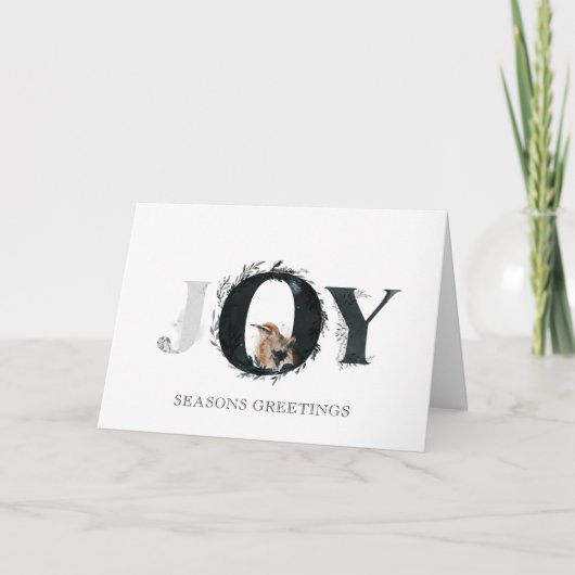 幻想的な冬の喜び クリスマスの季節のご挨拶 シーズンカード (正面)