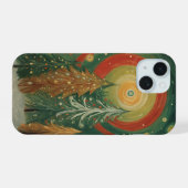 幻想的な冬の森 iPhone 15ケース (裏面横)