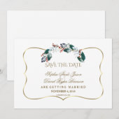 幻想的な冬の神聖なベリーリース Save The Date セーブザデート (正面/裏面)