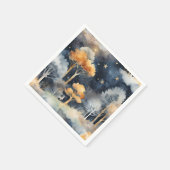 幻想的な冬の風景 スタンダードカクテルナプキン (角)