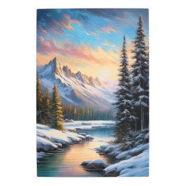 幻想的な冬の風景 メタルプリント