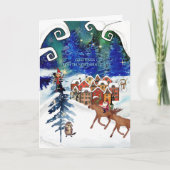 幻想的な北欧の光 ノルディックビレッジ 新年 シーズンカード (正面)