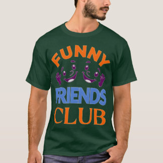 幻想的な友達クラブのエンブレム ビンテージ風 Tシャツ