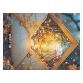 幻想的な可愛い古い秋の封筒 テーブルクロス (正面(横))