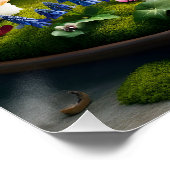 幻想的な可愛い寿司の日本の風景 ポスター (コーナー)