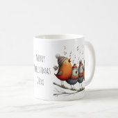 幻想的な四羽の鳴く鳥 クリスマスの12日間 11oz コーヒーマグカップ (正面右)