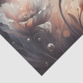 幻想的な夕暮れの花のデコパージュ 薄葉紙 (詳細)