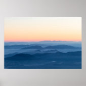 幻想的な夕焼けの霧の層 ポスター (正面)