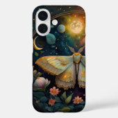 幻想的な夜の天の蛾と満月 Case-Mate iPhoneケース (裏面)