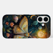 幻想的な夜の天の蛾と満月 Case-Mate iPhoneケース (裏面 (横))