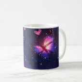 幻想的な夜の蝶の庭 コーヒーマグカップ (正面右)