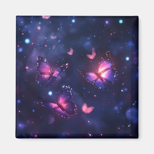幻想的な夜の蝶の庭 マグネット (正面)