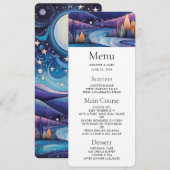 幻想的な夜 - 川、木、山 招待状 (正面/裏面)