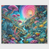 幻想的な夢サイケデリックの風景 ラッピングペーパー (フラット)