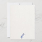 幻想的な天体月と星の落書きウェディングに 招待状 (裏面)