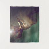 幻想的な女性の水中幻想画 タペストリー (正面)