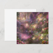 幻想的な妖精の国背景 ノートカード (正面/裏面)