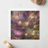 幻想的な妖精の国背景 ノートカード (正面/裏面インサイチュ)