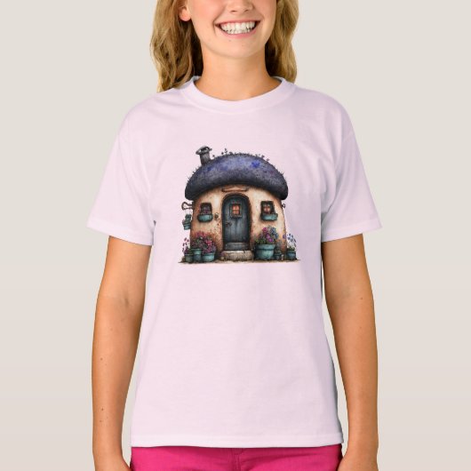 幻想的な妖精の隠れ家アート Tシャツ (正面)