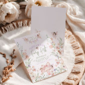 幻想的な妖精の1歳の誕生日　魔法の森 招待状