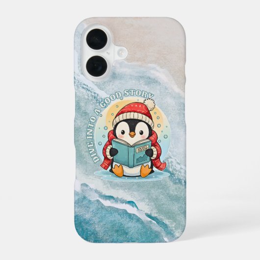 幻想的な学者ペンギンのiPhone 16スリムフィットケース iPhone 16ケース (裏面)