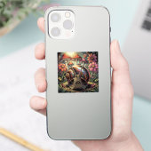 幻想的な宇宙のカタツムリとキノコの庭   シール (スマートフォン)