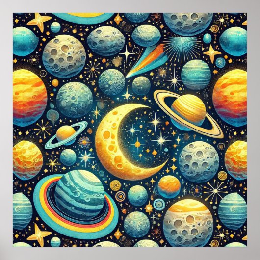 幻想的な宇宙の風景 ポスター (正面)