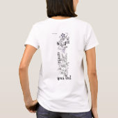 幻想的な少女の顔の凧デザイン | ユニークな美術 Tシャツ (裏面)