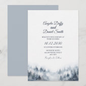 幻想的な山の結婚式招待状 招待状 (正面/裏面)
