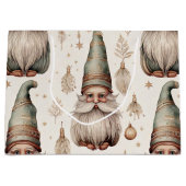 幻想的な庭のノームと植物画 (1) ラージペーパーバッグ (正面)