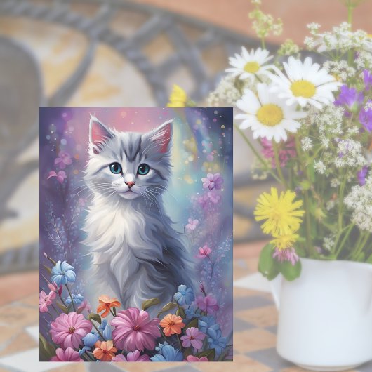 幻想的な庭の仔猫 ポストカード