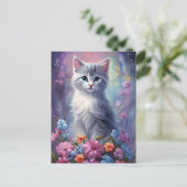 幻想的な庭の仔猫 ポストカード (スタンド正面)