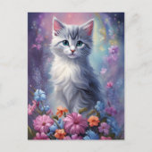 幻想的な庭の仔猫 ポストカード (正面)