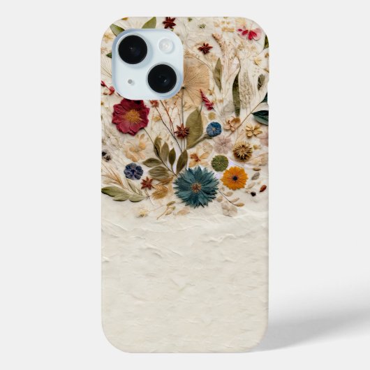 幻想的な庭の押し花ボヘミアン Case-Mate iPhoneケース (裏面)