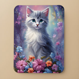幻想的な庭の灰色の子猫マグネット マグネット