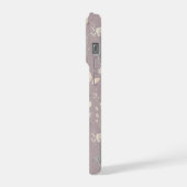 幻想的な庭の野の花と蝶の幻想的なデザイン iPhoneケース (左側面)