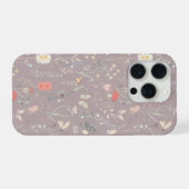 幻想的な庭の野の花と蝶の幻想的なデザイン iPhoneケース (裏面横)