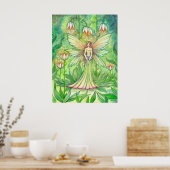 幻想的な庭園の妖精の花の幻想芸術 ポスター (キッチン)