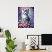 幻想的な庭園の子猫の保育園ポスター ポスター (ホームオフィス)